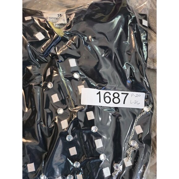 Black Embellished with Rhinestone Detailing one of a kind whimsygoth biker bling - Picture 9 of 9